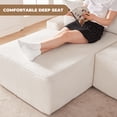 thumbnail image 6 of Huatean 95" Cloud Sectional Couch Boneless Sofa for Living Room, Free Assembly Modular Sectional Sofa L-Shaped (Left-Facing Chaise, Beige), 6 of 9