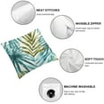 thumbnail image 4 of Ullo0ord Tropical Banana Leaf Throw Pillow Covers Watercolor Summer Blue Gray Grey Leaves Pillows Cover Square Pillow Case for Outdoor Home Couch Bed Sofa, 4 of 6