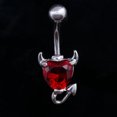 thumbnail image 4 of EeaseCA 1Pc Heart Shape Navel Ring Fashion Navel Button Beautiful Belly Ring for Lady, 4 of 8