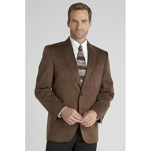 Circle S Western Sport Coat Mens Houston Pointed 46 S Chestnut CC4625