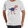 Custom Party Shop Men's American Flag Dinosaur 4th of July White T-Shirt