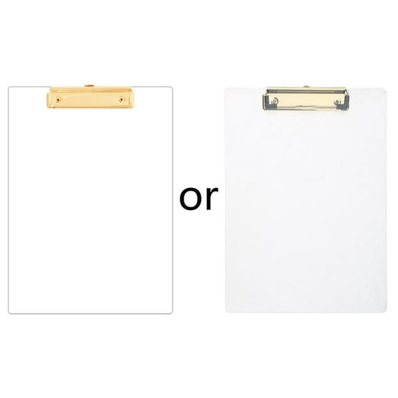 Yokua A4 Clear Clipboard File Holder Low Profile Clip Hold 30 Sheets Office Supplies