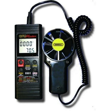 General Tools & Instruments DCFM8901 Digital Two Piece Airflow Meterwith Rs-232 Computer Interface