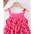 thumbnail image 6 of 5T Baby Girls Dress 6Y Girls Sleeveless Dress Heart Print Little Girls Summer Floral Dress Suspender Dress Rose Red, 6 of 8