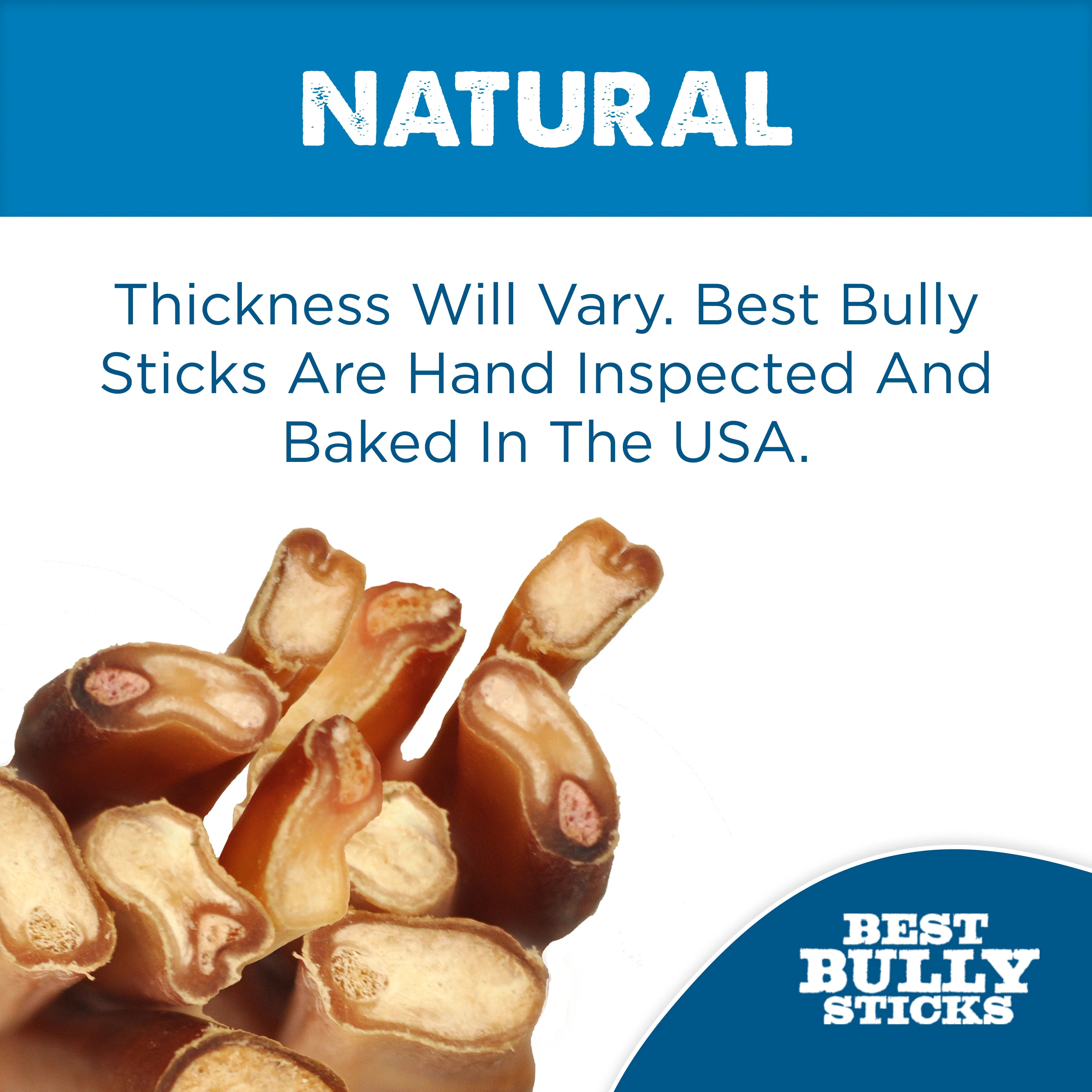 Best Bully Sticks Jumbo Bully Sticks - 12 Inch, 25 Count (Pack of 1) - Natural, Grass-Fed Beef, Single Ingredient, Grain-Free, Rawhide Alternative, Dog Treats for Large Dogs