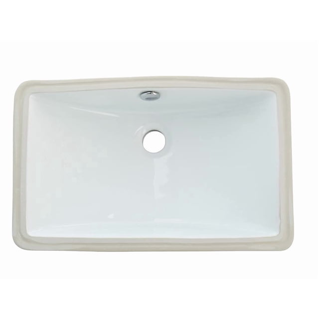 Lavabo de Baño Elements of Design LB18127 Bajo Encimera Blanco