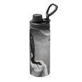 thumbnail image 1 of Cuervo místico y botella de agua deportiva completa con aislamiento de acero inoxidable, taza portátil, botella de agua para exteriores, moda, viajes, fitness, estudiante, talla única., 1 of 7