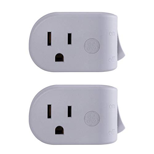 UltraPro GE Grounded Power Switch, 3 Prong, Outlet Adapter, Easy to  Install, for Indoor Lights and Small Appliances, Energy Efficient, Space  Saving Design, UL Listed, 2 Pack, Grey, 47943 - Walmart.com