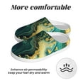 thumbnail image 6 of Wukai Turquoise Golden Swirl Print Women's Indoor Bedroom Slipper Slip On Shoes, Unisex House Shoes with Anti-Skid Sole for Men, Gift for Women Men-8, 6 of 7
