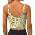 thumbnail image 3 of Lsque Cartoon Dinosaurs Printed Women'S Sports Bra, Compression, Moisture Wicking, High-Impact Sports Bra For Women,Supportive sports bra-Medium, 3 of 9