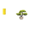 thumbnail image 1 of Jarrón de con flores para escritorio, con bonsái artificial y vegetación, ideal para centros de mesa y salas de estar., 1 of 8