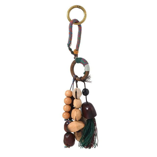 B Handmade Natural String Hand Bells Wind Chimes Accompanying Instruments Therapy Decor Plastic Type B