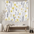 thumbnail image 5 of Yellow Spring Floral Large Tapestry for Bedroom Wall Hanging Tapestry,Flowers Botanical Elegant Pastoral Ceiling Backdrop Tapestries Poster Blanket Wall Decor for Teens Room Living Room 100" x 59", 5 of 8