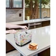 thumbnail image 3 of Wildflowers Toaster Cover 2 Slice, Small Kitchen Appliance Covers, Spring Farmhouse Tulip Floral Leaf Wooden Grain Toaster Oven Cover with Loop, Bread Machine Cover Polyester Dust Cover Protection, 3 of 4