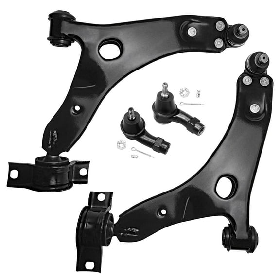 Detroit Axle - Front Lower Control Arms Kit for 2000-2004 Ford Focus 2001 2002 2003, 2 Lower Control Arms w/Ball Joints, 2 Outer Tie Rods Replacement