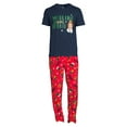 thumbnail image 6 of Buddy the Elf Men's Santa Print T-Shirt & Pants Polyester Pajama Set, (2-Pack), 6 of 6