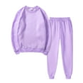 thumbnail image 3 of NMMUED Sweat Suit Sweatset for Women Workout Sets for Women Fall Outfits Active Wear Sets for Women, Purple XL, 3 of 3
