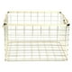 thumbnail image 1 of Cesta de almacenamiento de ropa de acero inoxidable dorado moderno con asas organizador para uso doméstico, 1 of 8