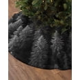 thumbnail image 2 of Gray Forest Christmas Tree Skirt 48 Inches Large Christmas Skirt Tree, Pine Trees Modern Mysterious Art Tree Skirt Christmas Decorations for Fireplace Party Holidays Indoor Outdoor, 2 of 7