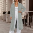 thumbnail image 2 of VNKIDY Women Cardigan Fall Winter Long Sleeve Hooded Knit Cardigan Stylish Solid Color Warm Outerwear With Pockets Durable Knitwear, 2 of 7