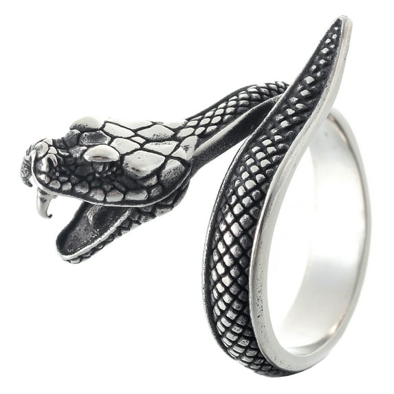 ZMY Home Stainless Steel Snake Ring Perfect for Edgy Style and Animal Lovers Jewelry (8)