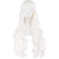 thumbnail image 5 of Pelucas de mujer trenzadas y rizadas de 28"/70 cm de largo (blancas), 5 of 5
