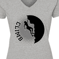 thumbnail image 4 of Inktastic Rock Climbing Silhouette Women's V-Neck T-Shirt, 4 of 5