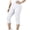 White, variant on MLQIDK Pedal Pushers for Women Dressy Casual Yoga Leggings Knee Length High Waisted Comfy Leggings Trendy Summer Plus Size Yoga Capri Pants with Pockets Army Green 3XL