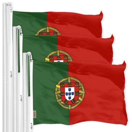 Portugal Portuguese Flag 3x5FT 3-Pack 150D Printed Polyester By G128