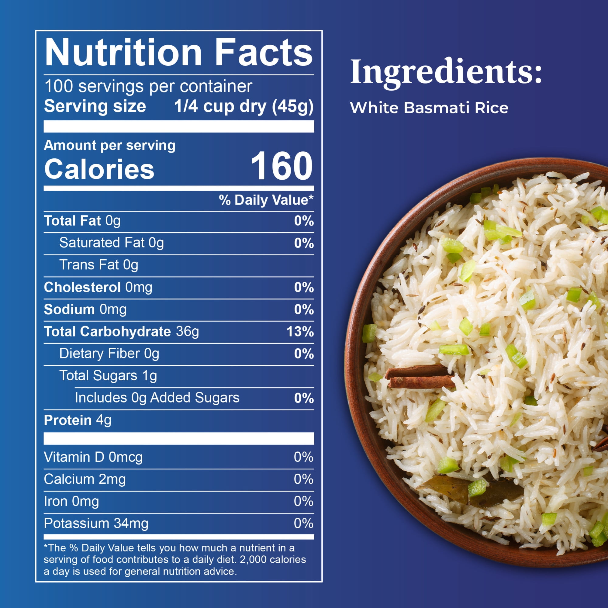 Daawat Traditional Basmati White Rice - Authentic Long Grain Basmati Rice - Non-Sticky, Fluffy, Nutty, Aromatic Rice, Vegan Food, Healthy Meals, Gluten-Free, 10 lb Bag