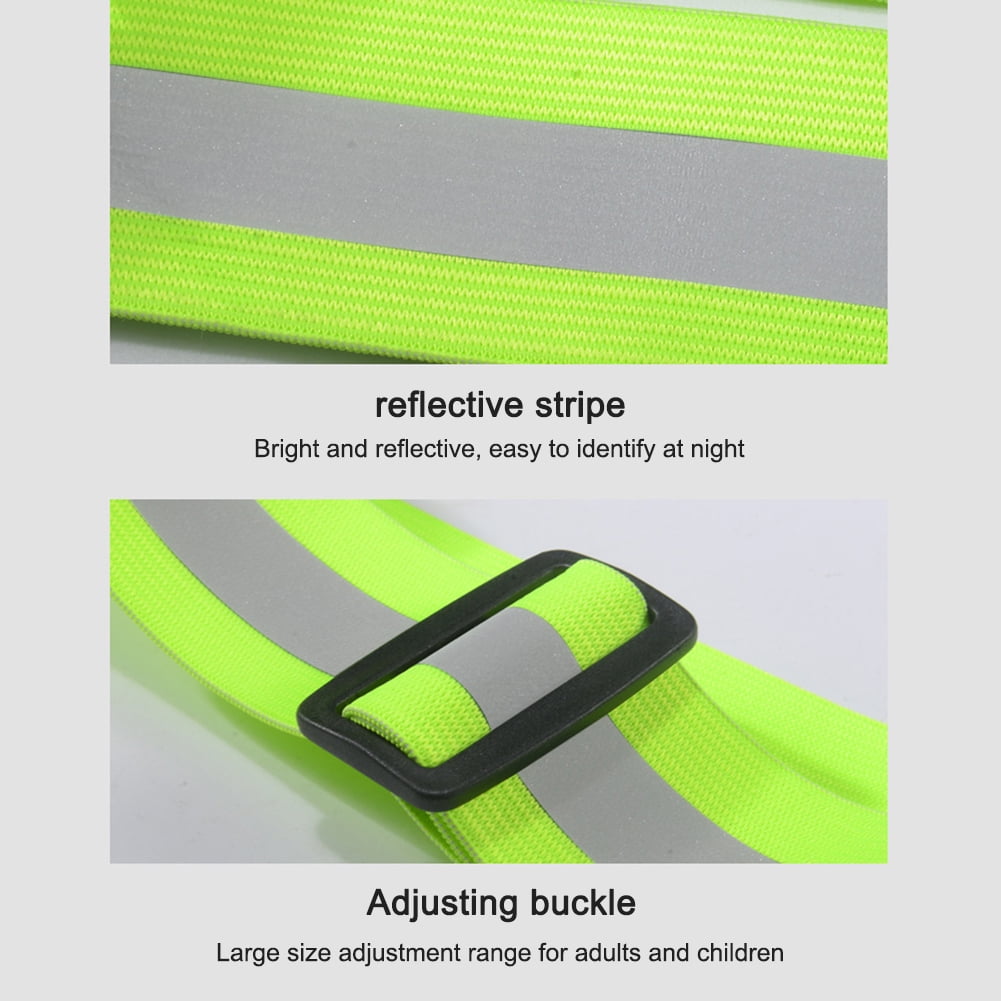 LED Running Vest USB Rechargeable Reflective Safety Vest High Visibility Light Vest for Night Running Cycling Walking Outdoor Sports