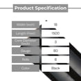 thumbnail image 6 of SSBM UVI Protection Black Plastic Hand Stretch Wrap 18 Inch x 1500 Feet 8 Rolls 80 Gauge Shrink Film for Shipping Moving, 6 of 6