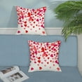 thumbnail image 3 of Valentines Day Pillow Covers 20x20 Set of 2 Red Pink Love Heart Decorative Valentine''s Day Throw Pillows Mother''s Day Anniversary Decor Pillowcase Square Outdoor Cushion Case for Sofa Couch, 3 of 6