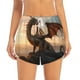 thumbnail image 2 of Balery Sky Sunset Bronze Dragon Pantalones cortos deportivos para mujer con forro y dos bolsillos, elásticos, para entrenamiento, gimnasio, yoga-X-Large, 2 of 7