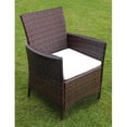 thumbnail image 5 of vidaXL 9 Piece Outdoor Dining Set with Cushions Poly Rattan Brown, 5 of 5