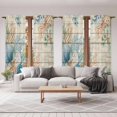 thumbnail image 6 of Beige Beach Coastal Kitchen Curtain for Berdoom Living Room Cafe 72" Length, Summer Nautical Coral Shell Botanical Vintage Tiers Curtains Light Filtering Drapes Window Treatment 2 Panels 52"Wx72"L, 6 of 8