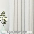 thumbnail image 3 of DriftAway Farmhouse Linen Blend Blackout Valance for Kitchen 14 Inch Length Vertical Striped Printed Lined Rod Pocket Room Darkening Linen Curtain Valance for Living Room 52x14 Inch Gray Valance, 3 of 8
