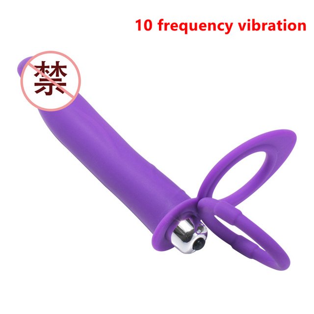 Consolador De Doble Penetración Vibrador Para El Pene Juguetes Sexuales Para Parejas Cuentas Anal Butt Plug Anillo Sexual G Spot Masajeador Para Hombres Adultos 18 +