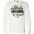 thumbnail image 3 of Inktastic Im Down Right Awesome Down Syndrome Awareness with Arrow Long Sleeve T-Shirt, 3 of 5