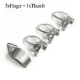 thumbnail image 3 of 8Pcs Metal Thumb Finger Guitar Picks Stainless Steel Guitar Picks for Acoustic Guitar Banjo Ukulele, 3 of 10
