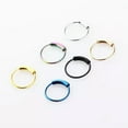 thumbnail image 2 of K-KED Fashion Hinged Segment Nose Ring Clicker Septum Lip Ear Earring Cartilage Hoop-gold 6mm, 2 of 7