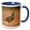 Blue/White, variant on 3drose, Northern Bobwhite Male Running, Rio Grande Valley, South Texas Usa, 11oz Two-tone Green Mug