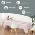thumbnail image 5 of (6 Pack) Light Pink Premium Rectangle Heavy-Duty Plastic Table Covers ( Reusable), 5 of 6