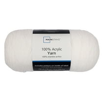 Mainstays Medium Acrylic White Yarn, 14 Oz 798 Yards