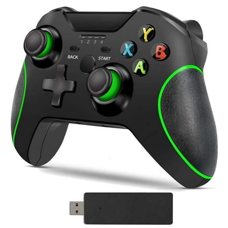 MesaSe Wireless Controller for Xbox One, Game Controller Gamepad 2.4GHZ Game Controller Compatible with Xbox One/One S/One X/One Series X/S /Elite/PC Windows 7/8/10 with Built-in Dual Vibration（Black）