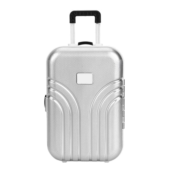 Eotvia 3.23" Kids Rolling Suitcase Mini Luggage Box, Silver