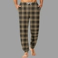 thumbnail image 2 of Ashirexll Winter Pajamas for Men, Mens Pajama Pants, Checkered Printed Sleepwear Pants with Elastic Drawstring Waist and Bundle Leg, 2 of 5