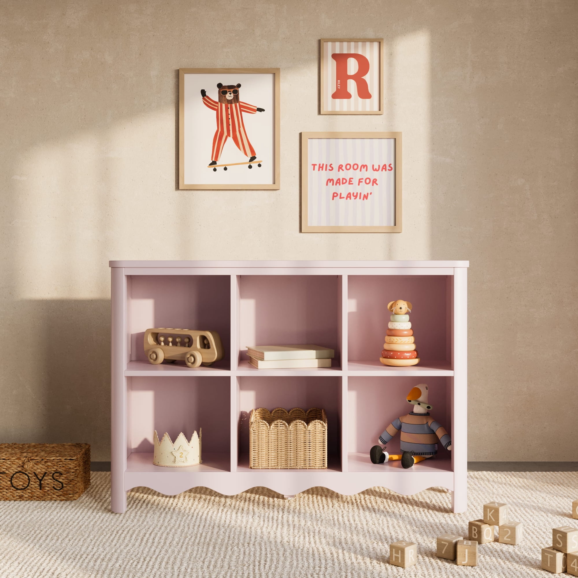 Art of Nursery by Storkcraft Casablanca 6 Cube Organizer Kids Bookcase - Blush
