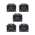 thumbnail image 1 of Unique Bargains C13 Panel Mount Plug Adapter 250V AC 10A 3 Pins IEC Inlet Module Straight 5pcs, 1 of 3