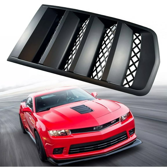 BST BSSP Front Hood Scoop Vents Grille Compatible with Chevrolet 2014-2015 Chevy Camaro Replacement 22828242, GMBHO00017, Matt Black Color